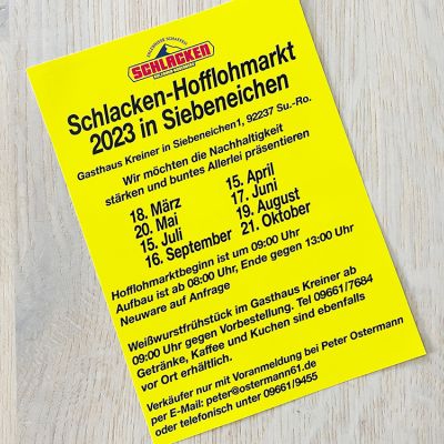 Schlacken-Hofflohmarkt 2023 in Siebeneichen