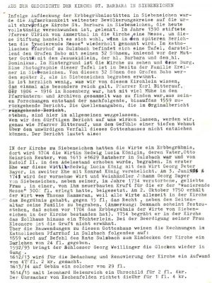 Die Kirche zur hl. Barbara in Siebeneichen