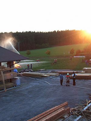 2006: Feuerschutzwoche: Alarmübung Zimmerei Munker