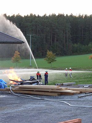 2006: Feuerschutzwoche: Alarmübung Zimmerei Munker