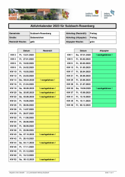 Abfuhrkalender 2026